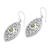 Peridot dangle earrings, 'Wonderful Bali' - Sterling Silver and Peridot Dangle Earrings from Bali