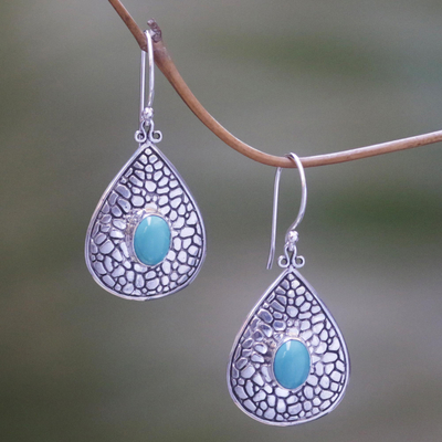 Sterling Silver Turquoise Dangle Earrings 