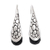 Onyx drop earrings, 'Midnight Spell' - Handcrafted Sterling Silver Onyx Drop Earrings Indonesia (image 2a) thumbail