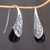 Onyx drop earrings, 'Midnight Spell' - Handcrafted Sterling Silver Onyx Drop Earrings Indonesia (image 2c) thumbail