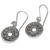 Sterling silver dangle earrings, 'Jepun Coins' - Hand Made Sterling Silver Dangle Earrings Floral Indonesia (image 2d) thumbail