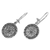 Sterling silver dangle earrings, 'Sacred Petals' - Floral Circular Sterling Silver Dangle Earrings Indonesia (image 2b) thumbail