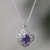 Amethyst pendant necklace, 'Swirling Purple' - Sterling Silver and Amethyst Pendant Necklace Indonesia (image 2) thumbail