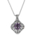 Amethyst pendant necklace, 'Swirling Purple' - Sterling Silver and Amethyst Pendant Necklace Indonesia thumbail