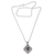Amethyst pendant necklace, 'Swirling Purple' - Sterling Silver and Amethyst Pendant Necklace Indonesia (image 2b) thumbail