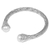 Cultured pearl cuff bracelet, 'Classic Story' - Sterling Silver and Cultured Pearl Cuff Bracelet (image 2e) thumbail