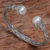 Cultured pearl cuff bracelet, 'Intricacy' - Sterling Silver and Cultured Pearl Cuff Bracelet (image 2) thumbail
