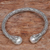 Cultured pearl cuff bracelet, 'Intricacy' - Sterling Silver and Cultured Pearl Cuff Bracelet (image 2b) thumbail