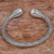 Cultured pearl cuff bracelet, 'Intricacy' - Sterling Silver and Cultured Pearl Cuff Bracelet (image 2c) thumbail