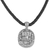 Collar colgante de plata esterlina - Collar con colgante Ganesha de plata esterlina con cordón de cuero