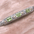 Gold accent peridot braided bracelet, 'Bedugul Temple' - Peridot and Sterling Silver Bracelet with 18k Gold Accents (image 2c) thumbail