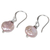 Cultured pearl dangle earrings, 'Solitary Moons' - Hand Made Pink Cultured Pearl Dangle Earrings from Indonesia