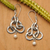 Cultured pearl dangle earrings, 'Snaking Road' - Sterling Silver and Cultured Pearl Dangle Earrings Indonesia