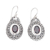 Garnet dangle earrings, 'Crimson Fables' - Sterling Silver Garnet Dangle Earrings Spiral Indonesia thumbail