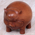 Wood statuette, 'Round Piglet' - Artisan Crafted Suar Wood Statuette of Piglet from Bali (image 2) thumbail