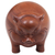 Wood statuette, 'Round Piglet' - Artisan Crafted Suar Wood Statuette of Piglet from Bali (image 2d) thumbail