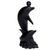 Wood statuette, 'Dancing Dolphin' - Balinese Hand Carved Wood Statuette of Dolphins in Black (image 2c) thumbail