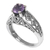 Amethyst cocktail ring, 'Sky Goddess Temple' - 925 Silver Solitaire Ring Artisan Crafted with Amethyst (image 2c) thumbail