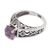 Amethyst cocktail ring, 'Sky Goddess Temple' - 925 Silver Solitaire Ring Artisan Crafted with Amethyst (image 2d) thumbail