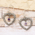 Amethyst heart dangle earrings, 'Steal My Heart' - Amethyst and Sterling Silver Dangle Earrings from Indonesia
