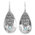Sterling silver dangle earrings, 'Silver Crest' - Sterling Silver and Reconstituted Turquoise Dangle Earrings thumbail