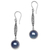 Cultured pearl dangle earrings, 'Twilight Blue' - Cultured Mabe Pearl and Sterling Silver Dangle Earrings thumbail