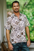 Men's cotton batik shirt, 'Island Kaleidoscope' - Men's Cotton Batik Shirt with Traditional Balinese Motifs thumbail