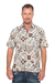 Men's cotton batik shirt, 'Island Kaleidoscope' - Men's Cotton Batik Shirt with Traditional Balinese Motifs (image 2a) thumbail