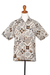 Men's cotton batik shirt, 'Island Kaleidoscope' - Men's Cotton Batik Shirt with Traditional Balinese Motifs (image 2e) thumbail