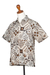 Men's cotton batik shirt, 'Island Kaleidoscope' - Men's Cotton Batik Shirt with Traditional Balinese Motifs (image 2f) thumbail