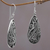 Sterling silver dangle earrings, 'Fern Drops' - Sterling Silver Dangle Earrings Handmade in Indonesia (image 2b) thumbail