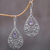 Amethyst dangle earrings, 'Bali Crest' - Amethyst and Sterling Silver Dangle Earrings (image 2) thumbail