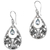 Blue topaz dangle earrings, 'Bali Crest' - Sterling Silver and Blue Topaz Dangle Earrings