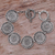 Sterling silver link bracelet, 'Frangipani Altar' - Sterling Silver Handcrafted Disc Link Bracelet (image 2) thumbail