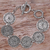 Sterling silver link bracelet, 'Sacred Petals' - Sterling Silver Handcrafted Disc Link Bracelet