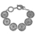 Sterling silver link bracelet, 'Sacred Petals' - Sterling Silver Handcrafted Disc Link Bracelet thumbail
