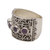 Amethyst cocktail ring, 'Lucky Four' - Amethyst and Sterling Silver Multi-Stone Ring from Bali (image 2d) thumbail