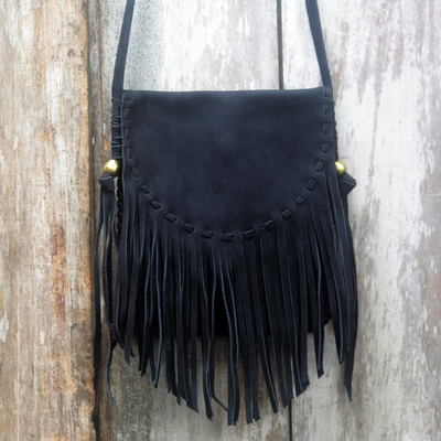 suede shoulder handbag