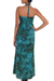 Rayon batik maxi dress, 'Java Emerald' - Batik Rayon Tropical Maxi Dress Made in Indonesia (image 2e) thumbail