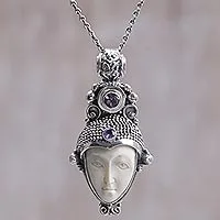 Amethyst pendant necklace,