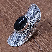 Onyx cocktail ring, True Glamour