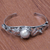 Manschettenarmband aus Zuchtperlen - Handgefertigtes Manschettenarmband aus Sterlingsilber und Perlen