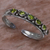 Peridot cuff bracelet, 'Star Bright' - Artisan Crafted Sterling Silver and Peridot Cuff Bracelet (image 2b) thumbail