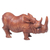 Wood sculpture, 'Java Rhino' - Hand Carved Wood Sculpture of a Rhinoceros from Indonesia thumbail