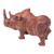 Wood sculpture, 'Java Rhino' - Hand Carved Wood Sculpture of a Rhinoceros from Indonesia (image 2b) thumbail