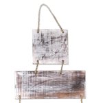 Wood sign, 'Good Wishes' - White Wood Multiple Layer Inspirational Sign from Indonesia