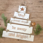 Wood sign, 'Good Wishes' - White Wood Multiple Layer Inspirational Sign from Indonesia