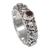 Garnet single-stone ring, 'Swirls of Joy in Red' - Garnet and Sterling Silver Single Stone Ring from Indonesia (image 2c) thumbail