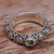 Peridot single stone ring, 'Swirls of Joy in Green' - Peridot and Sterling Silver Single Stone Ring from Indonesia (image 2b) thumbail