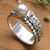 Cultured pearl single-stone ring, 'Swirling Serenity' - Cultured Pearl Single-Stone Ring from Indonesia (image 2) thumbail